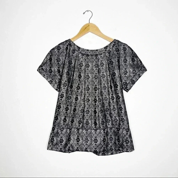 Marc Jacobs Lace Overlay Bow Blouse Size Small - Picture 4 of 7